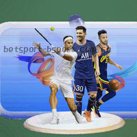 bsportapp图标，蓝色背景带有橙色足球图案。